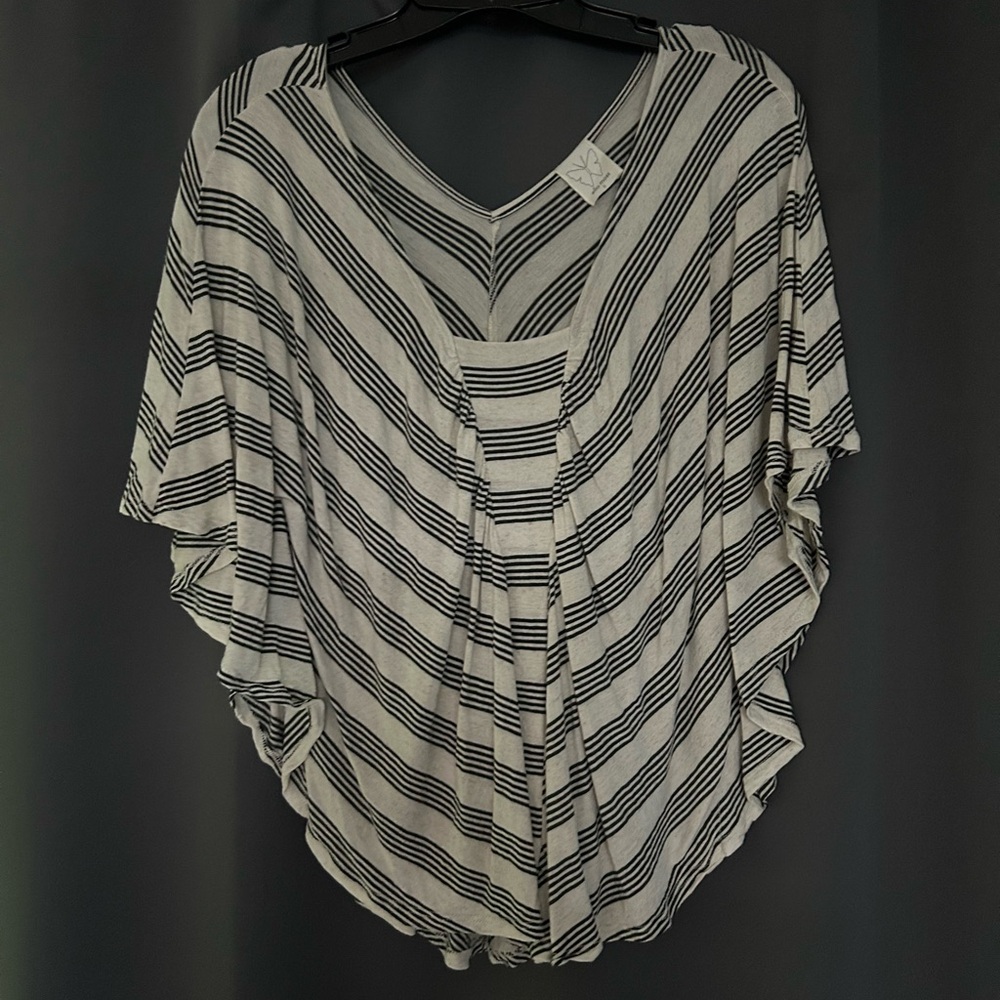 Striped Ella Moss Black and White Women's Top